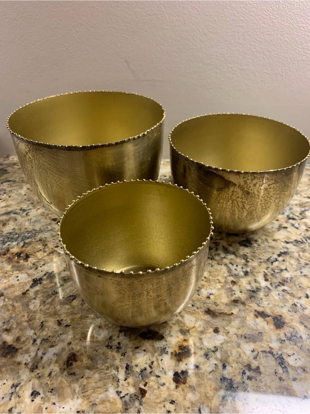 Set/3 Beaded Rim Votives